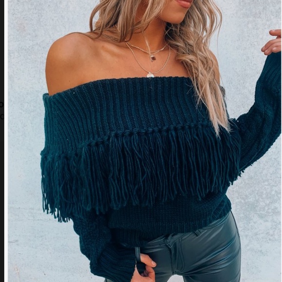 Infinity Raine Sweaters - Over The Moon For You Off The Shoulder Sweater